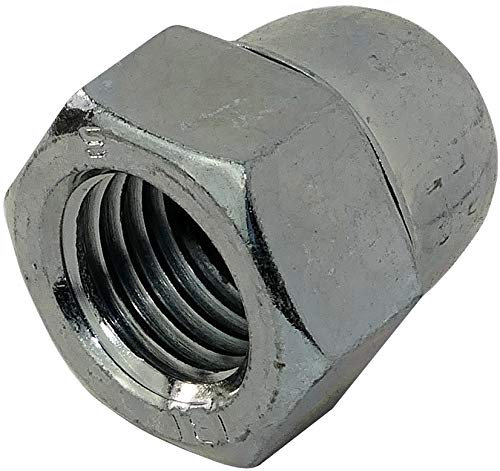 AERZETIX - C45704 - Satz von 5 - Hutmuttern - sechskant 6 seiten - hoch hohl form - aus verzinktem stahl 5.8 - gewinde M16 metrisch weiblich - heimwerker - DIN 1587 - farbe silber