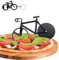 Bicycle Pizza Cutter, Bike Pizza Cutter Stainless Steel Pizza Wheel Slicer, Dual Pizza Knife Super Sharp Blades with Non-Stick Coating & Kickstand, Kitchen Gadgets Party Supplies, Black