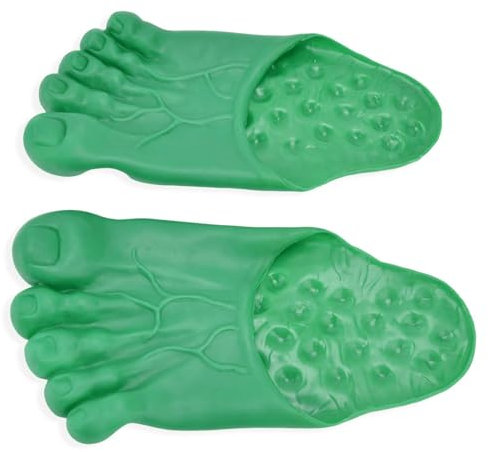 HERCHR Fuß Hausschuhe, Hobbit Füße Cosplay Hulk Grün Riesenfüße Bigfoot Count Hausschuhe Halloween Cosplay Riesenfüße Zubehör Kostüm Maskerade Requisiten(Braun)