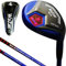 Japan wazaki Single Hybrid Iron USGA R A Rules Golfschläger mit Abdeckung, WLIIs Modell, Schwarz Blau Finish, Nr. 3, 18 Grad, Herren Regular Flex,65 g Graphitschaft, Standardlänge