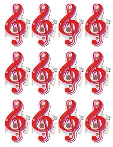 ABOOFAN 25Pcs Microphone Music Note Brooch Pins Broches Bijoux LED Collar Pin Broche Notes de Musique Brooch Épingles Bijoux pour Les Cadeaux du Nouvel an de La Fête