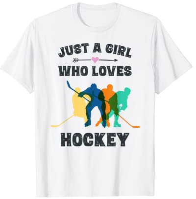 Camiseta de hockey para niñas adolescentes, camiseta de hockey vintage divertida Camiseta