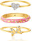Disney Damen-Ring Trio-Größe 7–18 Karat vergoldetes Sterlingsilber – Minnie Maus Ringe – Zirkonia Herz Ring, Sterling Silber, Zirkonia, Sterling Silber, Zirkonia