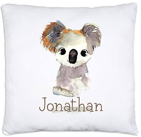 timalo® Cooles Koala Kissen mit Namen | personalisiertes Dekokissen mit Wunschname Kopfkissen Deko für Kinder individuelles Geschenk Namenskissen Koalabär | Kissen-t-9