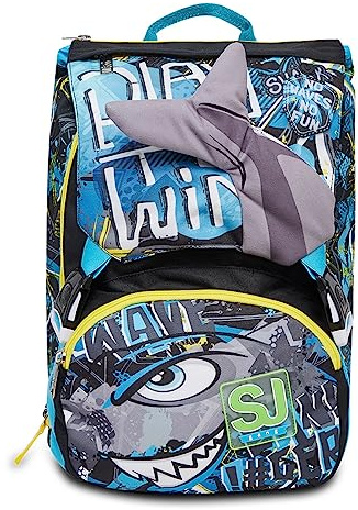 SJ Gang Sharken Rucksack für Big, blau, Taglia unica, schule