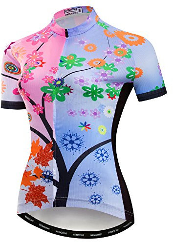 Damen Radtrikot Kurzarm Bike Shirt Top Lady Biking Bekleidung, 2024, M