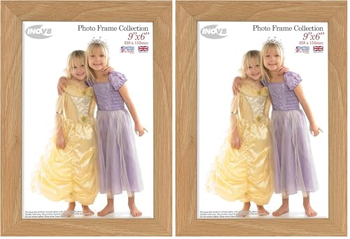 Inov8 Framing Photo Frame, Dense wood, Lime Oak, 9x6 (22.86cm x 15.24cm) (Pack of 2)