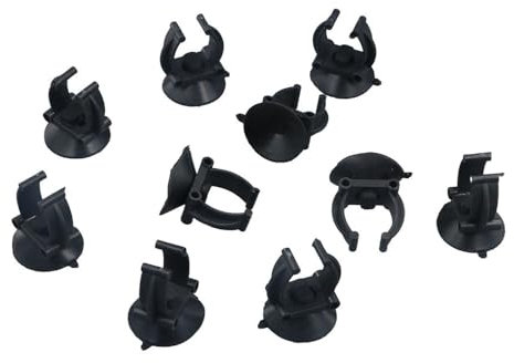 Pokinge Lot de 10 ventouses pour chauffage d'aquarium, clips de fixation pour tuyau d'air, tuyau d'oxygène, pompe, ventouses pour aquarium