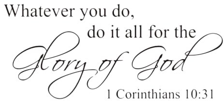 jojofuny Selbstklebendes Wandtattoo Bibelvers 'Whatever You do, do It All for the Glory of God', Geeignet FüR Glatte OberfläChen Wie Glas, Holz Und Keramik, 57X25Cm