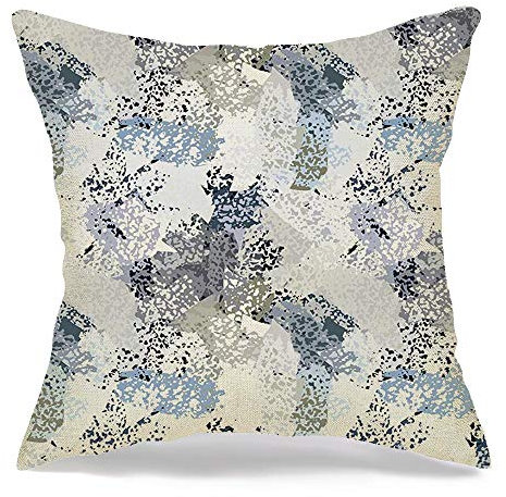 Federa Per Cuscino Colore Pietra Vernice Guazzo Dipinti Grigi Superficie Sabbia Moda Disegno Astratto Olio Sporco Invecchiato Quadrato Federa Decorazioni Federa In Lino, 45x45cm