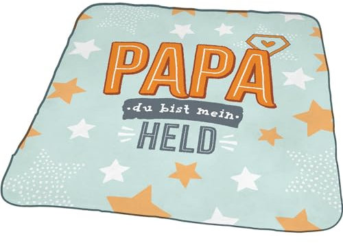 GRUSS & CO Zauberhandtuch mit Motiv Papa | Zauberhandtuch, in Form gepresst, Baumwolle, 30 cm x 30 cm | Geschenk Vatertag, Männergeschenk, Geschenk Papa | 48587