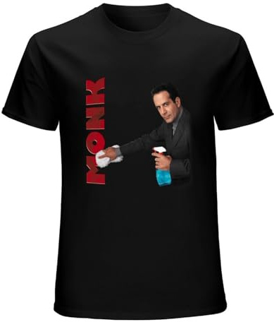 Monk Clean Up T Shirt Mens Tv Show Adrian Monk Black M