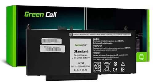 Green Cell 07V69Y 6MT4T 7V69Y Batterie pour Ordinateur Portable Dell Latitude E5270 E5470 E5570 (7200 mAh, 7,4 V, Noir)