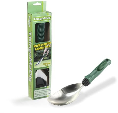 Greena 5-in-1 Gardening Hand Tool – Multi-Purpose Garden Trowel for Digging, Weeding, Cutting, Scooping & Planting | Heavy Duty, Durable & Versatile Stainless Steel Blade and Ergo Handle