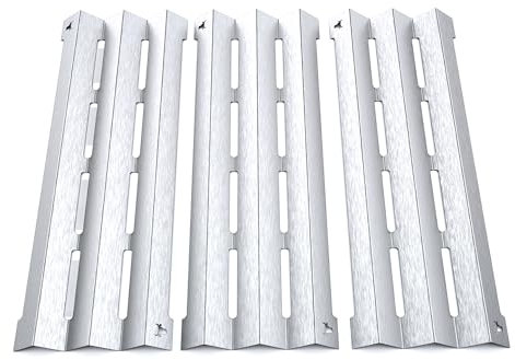 tuning-art GA31 Gasgrill Brennerabdeckung Edelstahl kompatibel mit Napoleon Triumph T410 | Passgenau | Brennerschutz, Farbe:3er Set Matt Bulle