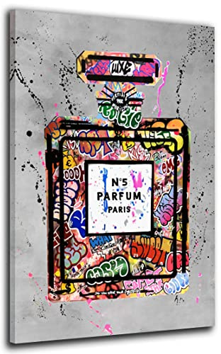 Parfüm Flasche Pop Art Wandbild Leinwandbild Deko Kunst XL Größe 80x120x4cm