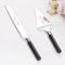 Juego de Cuchillo y Servidor para Pastel de Boda, Conjunto de Corte de Pastel de Acero Inoxidable, Oro Plata Cortador de Pastel Servidor de Pasteles para Navidad, Cumpleaños, Fiesta (Negro Plateado)