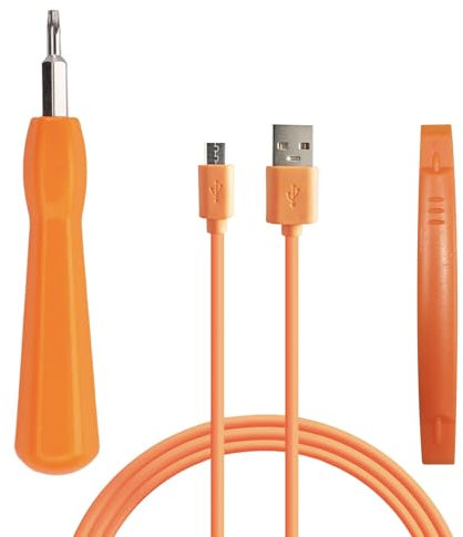 Replacement for Ring Doorbell Screwdriver, Compatible with Ring Doorbell Charger Cord, Fit for Video Doorbell, Video Doorbell 2 4 3 and Pro Charging Cable Orange Tool Kit