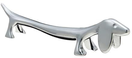 Dog Chopsticks Holder - Stainless Steel Sausage Dog Chopsticks Rest | Non Toxic Creative Animal Dinner Racks | Chopstick Rack Stand for Holding Chopsticks Forks Spoons (Silver)