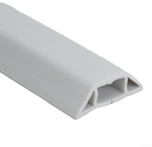 Boden-Kabelrinne, Kabel mit weicher PVC-Abdeckung, organisierte Kabelaufbewahrung (weiß)