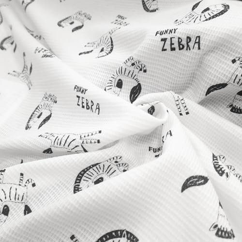 PAWOTEX Stoffe zum nähen Ajour 100% baumwollstoff meterware Feinstrick-Jersey fur Sommer viele Muster Nähen Stoff Jersey stoff meterware kinder 145cmx0,5m Handwerken