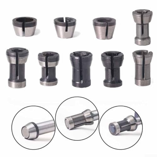 Efficient and Reliable Engraving Trimming Machine Shank Router Bit Extension Collet Chuck (AR-1/4(6.35))