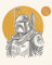 Komar Wandbild- Star Wars Boba Fett Illustration Iconic - Größe 40 x 50 cm - Poster, Kinderzimmer, Dekoration - gerollt ohne Rahmen