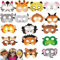 Jiahuade Tiermasken für Kinder,Filz Tiermasken,Kindermaske Rollenspiel,Maske Tier Wiederverwendbar,Filzmaske Geeignet für Geburtstagsfeiern,Dschungel Party Deko,Cosplay Party,Kostümpartys