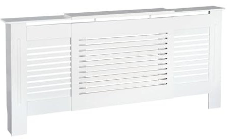XIUsheUA Cache-radiateur Extensible en MDF Blanc à Lattes for radiateur de Bureau et de Maison pour Le Salon, la Chambre à Coucher