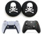 Lot de 2 capuchons analogiques en caoutchouc de silicone pour manettes PS5, PS4, Xbox Series S, X et Xbox One Blanc