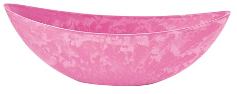 Klocke Dekorationsbedarf Schiffchen/Jardiniere - Pflanzgefäß - Pflanzschale - Dekoschale - Übertopf (Pink, 34 x 11 x 11 cm)