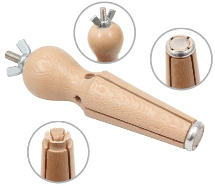 Wooden Ring Clamp Holder, 5.5-inch Jewellery Making Vise Tool with Wing Nut