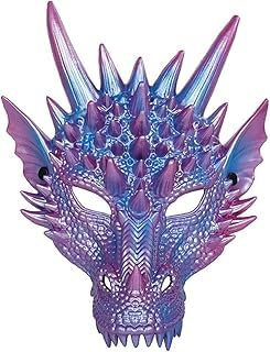Masque Dragon Violet Pour Enfant Ou Adulte Sans Ailes Ni Autres Accessoires, Idéal Comme Costume Dragon Enfant. Masque de dragon pour cosplay.