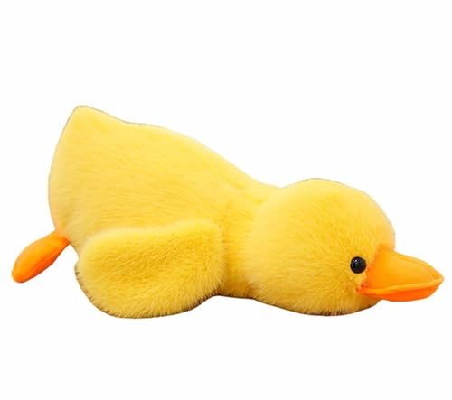 Xiyocadt Ente Kuscheltier, Liegendes Riesige Gänse Plüschtiere, Weiches Plüsch Gans Kissen Puppe, Große Ente Stofftier, Gans Kuscheltier Spielzeug Tier für Erwachsene und Kinder Geschenke (40cm,Gelb)