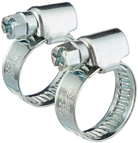 Gardena Schlauchschelle: Edelstahl-Schlauchklemme zur Schlauchbefestigung, Spannbereich 12–20 mm (1/2 Zoll), Bandbreite 9 mm, Schneckengewinde (7191-20)