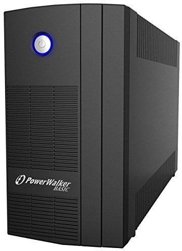 PowerWalker UPS VI Series 1000VA/6000W Compact Battery backup solution with 3 x UK Outlets, Built-in AVR, HID Supported, Cold (DC) Start Function (Non LCD Screen)