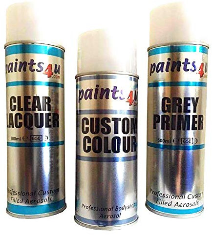 Paints4u Compatible with FORD Full Car Paint Aerosol Repair Kit DIAMOND WHITE XSC 691 B2FB