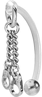 PIERCINGLINE PMFK Bananabell + Chirurgenstahl Design HANDSCHELLEN Piercing Intimbereich Bauch Farbauswahl