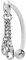 PIERCINGLINE PMFK Bananabell + Chirurgenstahl Design HANDSCHELLEN Piercing Intimbereich Bauch Farbauswahl