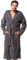 Morgenstern Peignoir de Bain Homme Eponge Capuche Long Gris foncé Taille S