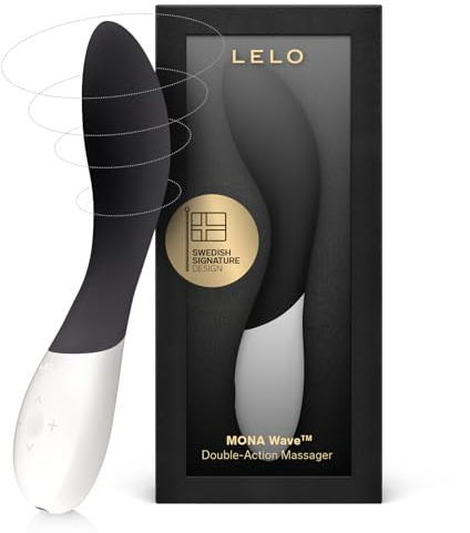 LELO MONA Wave Vibrierender Massager für Frauen, G Punkt Stimulator für Sie, Vibrator mit WaveMotion-Technologie und 10 Vibrationsformen, Vibrator Frauen, Vibrator leise, Black