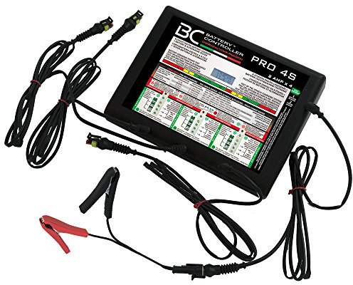 BC PRO 4S - Profi 4-Bank-Batterieladegerät und Testgerät für 12V Blei-Säure- und Lithiumbatterien