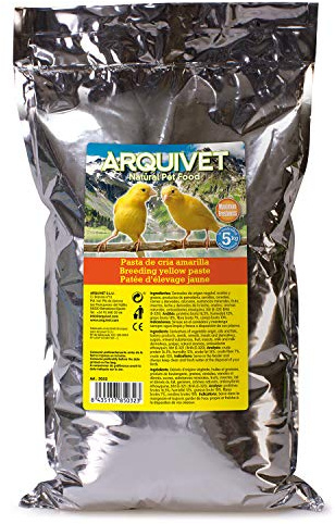 Arquivet Pasta de cría Amarilla y Mantenimiento para pájaros, Amarillo, 5 kg (Paquete de 1)