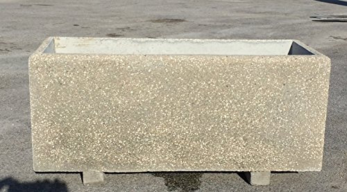 ARTISTICA GRANILLO FIORIERA IN CEMENTO,VASI,INTERNO E ESTERNO, INERTI A VISTA 100X40 H50 CM.