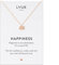 LUUK LIFESTYLE Collier filigrane en acier inoxydable, avec pendentif éléphant, carte cadeau HAPPINESS, porte-bonheur de voyage, bijoux femmes, rose