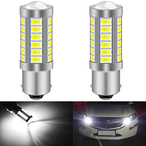 KATUR 2pcs 1156 BA15S 1141 7056 5630 33-SMD Bianco 900 Lumen 8000K LED Girare la Luce di Arresto del Freno del Segnale Lampadina Lampada 12V 3,6W