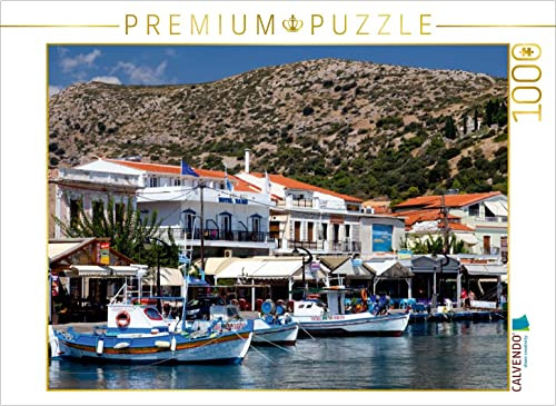 CALVENDO Puzzle Hafen von Pythagório | 1000 Teile Lege-Größe 64 x 48 cm Foto-Puzzle für glückliche Stunden