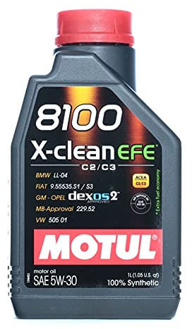Motul 8100 X-clean EFE 5W30-1 Liter Flasche, Brown