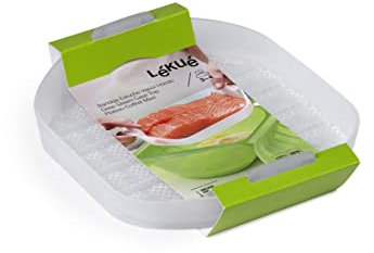 Lékué Bandeja translúcida para Estuche de Vapor Hondo 3-4 personas, Silicona platino
