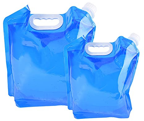 ARIEL-GXR 2 pack Folding Water Container, 5L+10L Outdoor Folding Water Bag Car Water Carrier Container for Sport Camping Hiking Picnic BBQ Water Resistant Gift